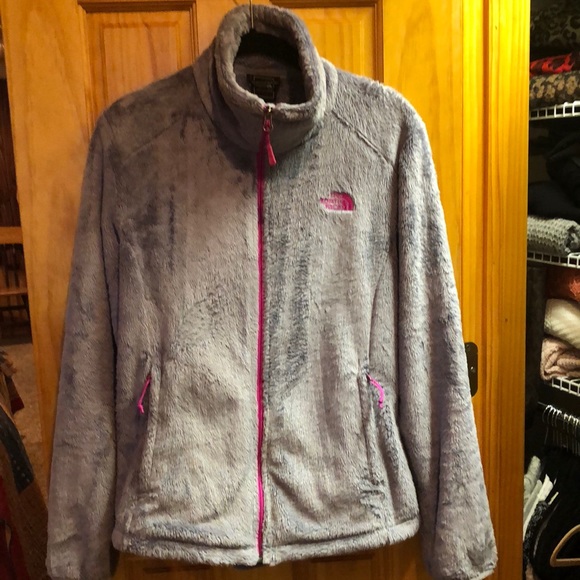The North Face Jackets & Blazers - The North Face light grey /hot pink fleece jacket